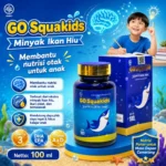 GO Squakids 3in1 Vitamin Anak 100ml | Nutrisi Otak Anak, Penambah Nafsu Makan & Imunitas | Minyak Ikan Omega 3 DHA EPA + Sidat + Temulawak